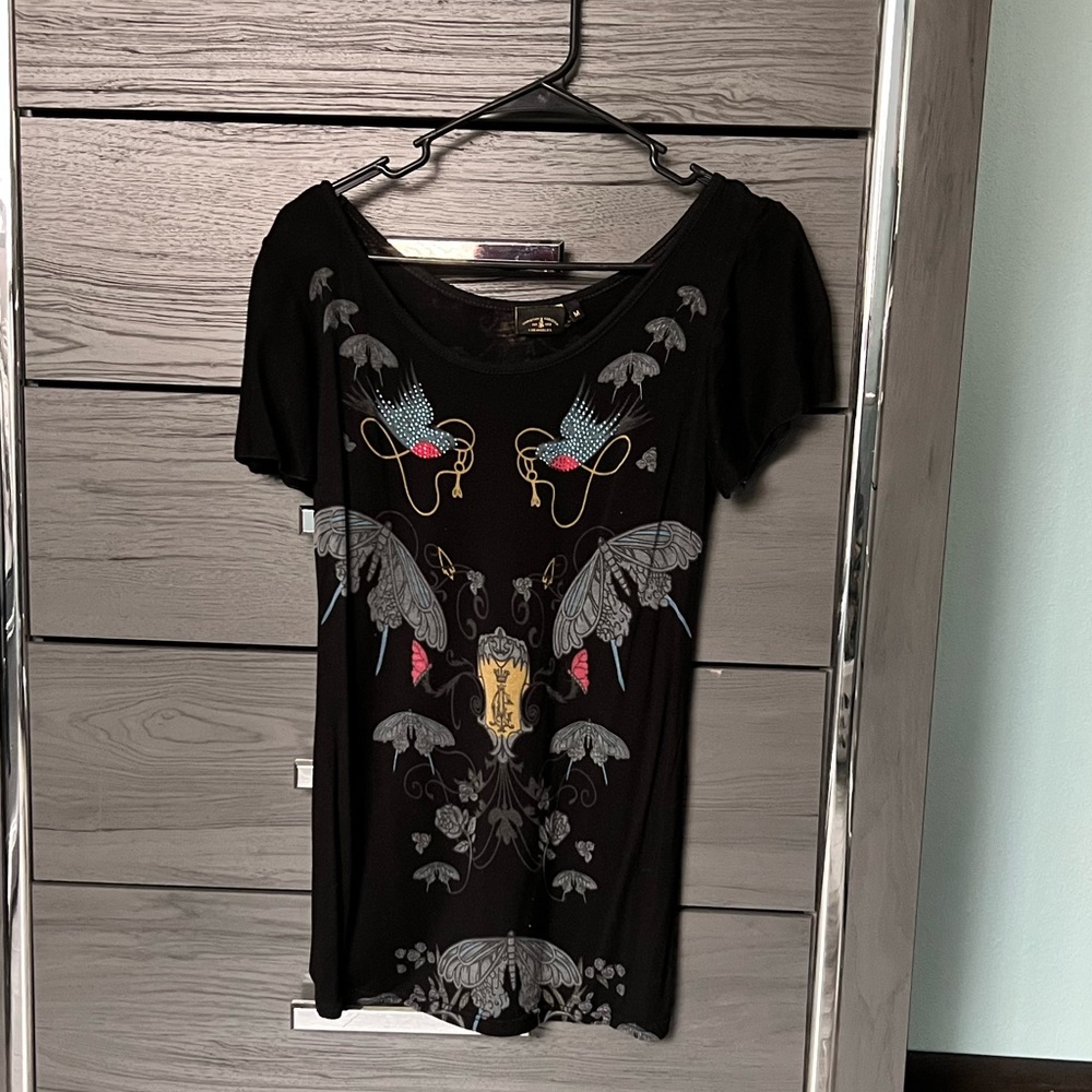 Christian audigier traditional print tshirt